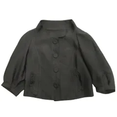 TO BE CHIC スタンドカラー ジャケット ブルゾン 七分丈 40 黒 ブラック レディース 古着 中古 USEDのサムネイル