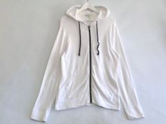 Three Dots ジップアップパーカー ホワイト L made in USA - メルカリ