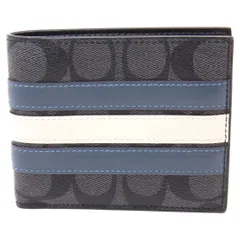 ★【COACH】コーチ　ブルーラインウォレット　二つ折り財布　ウォレット　メンズ　ユニセックス　ブラック　ハイブランド　さいふのサムネイル