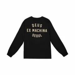 DEUS EX MACHINA ソウル カレッジ アドレス ロングスリーブ Tシャツ ブラック Lのサムネイル