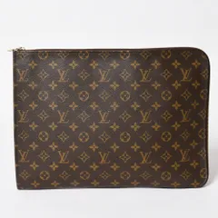 極美品 LOUIS VUITTON ルイヴィトン クラッチバッグ ポッシュ・ドキュマン M53456 モノグラム PVC ゴールド金具 中古 4a002850のサムネイル