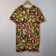 MISSONI SPORT ミッソーニスポーツ Tシャツ 総柄 アルファベット ロゴプリント マルチカラー Sサイズ レディース 古着 モード ストリート イタリア製のサムネイル