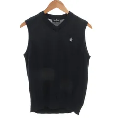 マンシングウェア MUNSINGWEAR ニットベスト M 紺 ネイビー Vネック ノースリーブ 無地 ECF005 /SC ■ECF005のサムネイル