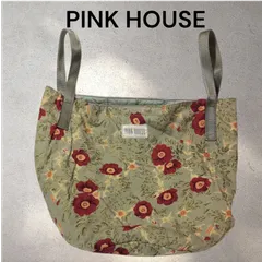 PINK HOUSE　ピンクハウス　バケツバッグ　布製　ブルー系　花柄のサムネイル
