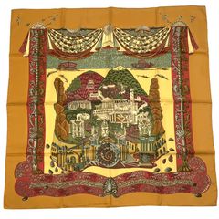 極美品】HERMES カレ90 アトランティス大陸 シルク100％スカーフ