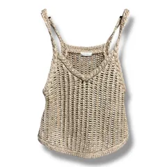 DES PRES デプレ カシミヤシルクモヘヤ メッシュ キャミソール ニットビスチェ ベスト TOMORROWLAND 定価53000円 24AW レディース サイズF ブラウン 秋 ゴーゴー古着久喜倉庫店 7 No.K2121のサムネイル