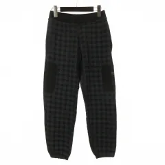 アディダス adidas R.Y.V. 千鳥格子 スウェット パンツ ブラック グレー S 260511Eのサムネイル