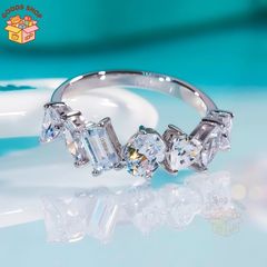 モアサナイト マルチシェイプ リング マルチカット 0.3ct 指輪 S925