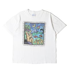 90s ONEITA シングル BARKING FROG アート Tシャツ XL - メルカリ