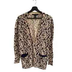 マークバイマークジェイコブス MARC by MARC JACOBS カーディガン 花柄 長袖 XS 紺 ネイビーのサムネイル