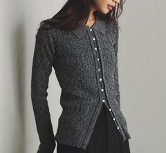 定価12,100円【anuans アニュアンス】リブニットカーディガン 未使用