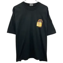 Hanes 半袖 プリントTシャツ 2XL ブラック ヘインズ プルオーバー クルーネック バックプリント カジノ カットソー 夏物 a806-5095のサムネイル