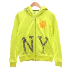トミー TOMMY パーカー M 黄 イエロー フード付き ジップアップ 長袖 グラフィックプリント /NL ■ECG004のサムネイル