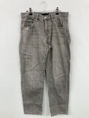 UNIQLO JEANS ユニクロジーンズ デニムパンツ 26(66cm) グレー クロップド・半端丈 無地 スタンダード テーパード レギュラー ヴィンテージ メンズ