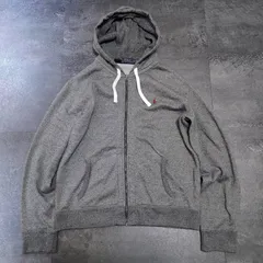 Polo Ralph Lauren Zip Up Hoodie Heather Gray L Thermal Lined Hood Fleece ポロラルフローレン ジップパーカー 杢グレー L フード裏サーマル 裏起毛のサムネイル