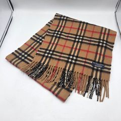 0529-07【美品】バーバリー カシミヤ100% マフラー ノバチェック