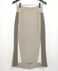 【230234】Stunning スタニング  タイトスカート　ボトムス　スリット入り　ウエストゴム仕様　ストレッチ　美品  ・ ベージュのサムネイル