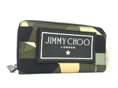 JIMMY CHOO ジミーチュウ 長財布 SEKI セキ グリーン系 ナイロン メンズ ラウンドファスナー 美品のサムネイル