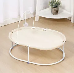 ハンモック 猫用ベッド ぐっすり眠る 小型犬用 猫寝床 ペット用品 滑り止め 自立式 安定な構造 取り外し可能 通気性 防湿 防汚 オールシーズン適用 室内 ?外 遊び場 耐荷重12.5kg 63*46*47cm 丸洗い 取り付け簡単のサムネイル