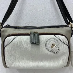 4166　PELLE BORSA　ペレボルサ　ショルダーバッグ　お財布ショルダーバッグ　お財布機能　　ブラウン　ホワイト　ベージュ　レディース　シンプル　小さめのサムネイル