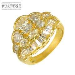 ゴールデンサファイア1.23ctダイヤモンド1.15ct k18リング - メルカリ