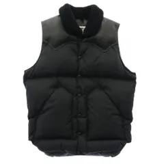 Rocky Mountain FeatherBed ロッキーマウンテンフェザーベッド Christy Vest クリスティ レザーヨーク ダウンベスト ブラック系 38【中古】のサムネイル