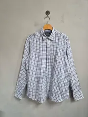 マッシモ ドゥッティ 100% リネン CHECK シャツ Lのサムネイル