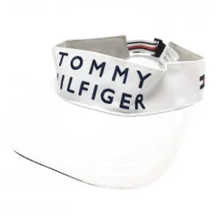 【美品】トミーヒルフィガー サンバイザー 白×ネイビー ロゴ刺しゅう 内側パイル地 54ｃｍ　フリー   ゴルフウェア Tommy Hilfiger Golfのサムネイル
