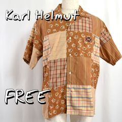 Karl Helmut カールヘルム パッチワーク 再構築 オープンカラーシャツ 
