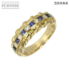 笠原真寿美 Masumi Kasahara 12号 リング サファイヤ 0.22ct ダイヤ 0.23ct K18 YG イエローゴールド 750 指輪 Sapphire Ring 90321646のサムネイル