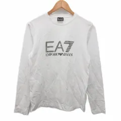 エンポリオアルマーニ EMPORIO ARMANI Tシャツ カットソー 長袖 ロゴプリント シルバー 白 ホワイト S ■IBO96のサムネイル