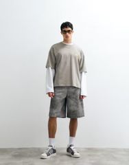 コムデギャルソン オムドゥ/新品/25SS/綿天竺/非対称ドット/Tシャツ 