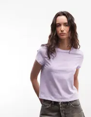 モンキ レディース トップス Tシャツ Monki Tshirt in lilac ライラックのサムネイル