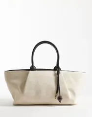 マンゴ レディース バッグ Mango large structured slouch shoulder bag Black ブラックのサムネイル