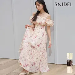 【即納】 スナイデル SNIDEL ワンピース 26春夏 Sustainableオフショルギャザーワンピース 2WAY ロング丈 半袖 ノースリーブ swfo262046