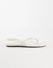 マンゴ レディース シューズ サンダル Mango strappy flat sandals ECRU エクリュのサムネイル