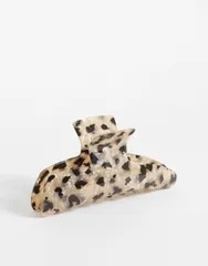エイソス レディース アクセサリー ASOS DESIGN squaredoff hair claw in tortoise shell Multi マルチカラーのサムネイル