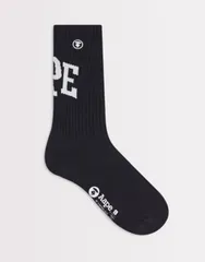 ベイシング エイプ レディース アンダーウェア 靴下 ロゴ AAPE By A Bathing Ape Logo Socks Black ブラックのサムネイル