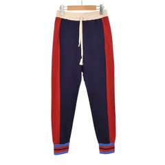 グッチ GUCCI 18SS GUCCIFY YOURSELF トラックパンツ ストライプ XS 紺 ネイビー 赤 レッド 502306のサムネイル