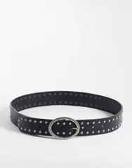 エイソス レディース アクセサリー ベルト ASOS DESIGN waist and hip studded belt Black ブラックのサムネイル