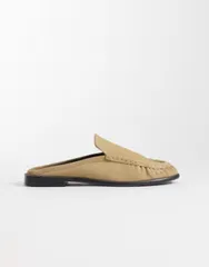 エイソス レディース シューズ スリッポン・ローファー スエード ASOS DESIGN Mystique premium loafer mules in sand suede Sand suedeのサムネイル