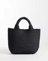 エイソス レディース バッグ ミニ サテン ASOS DESIGN satin weave mini tote bag Black ブラックのサムネイル