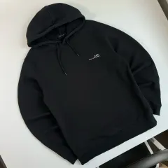 A.P.C. アーペーセー スモールロゴ コットン ブラック フーディーのサムネイル
