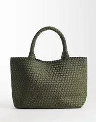 エイソス レディース バッグ サテン ASOS DESIGN satin weave jumbo tote bag Khaki カーキのサムネイル