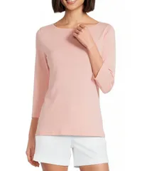トッミーバハマ レディース トップス Tシャツ ニット Tommy Bahama Knit Ashby Isles Boat Neck 34 Sleeve Tee Light Salmon サーモンのサムネイル