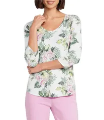 トッミーバハマ レディース トップス Tシャツ Vネック Tommy Bahamashby Isles Petal Of Luxury VNeck Short Sleeve Tee White Groのサムネイル