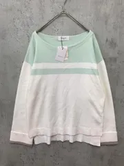 展示品 OPAQUE.CLIP オペークドットクリップ 配色 パネルボーダー ニット セーター size38/M/白系 ■■ レディースのサムネイル