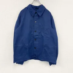 ～90s　KARL KOHLER　ドイツ軍　ユーロワークジャケット　ミリタリー　3つポケット　ヴィンテージ　青　ブルー　古着のサムネイル