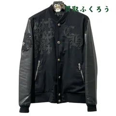 クロムハーツ Chrome Hearts　LETTERMAN JACKET　レターマン ジャケット　セメタリークロスパッチ　黒　サイズL　スタジャン　ブルゾン　BSフレア　SV　シルバーのサムネイル