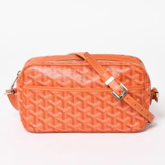 極美品 GOYARD ゴヤール カップヴェールPM ショルダーバッグ オレンジ PVC レザー シルバー金具 中古 4a003213